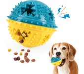 Dog Chew Toys Grinding Teeth Sound Ball Toys Leaking Food Balls Anti Bite Interactive Training Cleaning Teeth Toys Pet Products