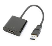 Cable adaptador gembird usb 3.0 macho a hdmi hembra negro
