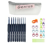 9Pcs/Set 2.0-6.0mm Crochet Kit For Beginners Soft Touch Aluminum Crochet Needle Exquisite Knitting Crochet Supplies