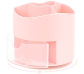 Organizador giratorio para escritorio con 4 compartimentos, multicolor - Ideal para guardar brochas de maquillaje en el hogar y la oficina
