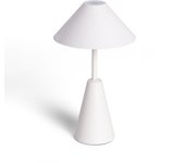 Ledkia Lámpara de Mesa LED Portátil para Exterior Metal con Batería Recargable Chamle Negro