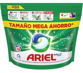 ARIEL PODS Todo en 1 Detergente Lavadora Liquido en Capsulas/Pastillas, 70 Lavados, Original, Jabon 5 Acciones para una Limpieza Brillante en Frio