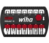 Wiha Juego de bits BitBuddy®, bits en TY de 49 mm Pozidriv, TORX®, de 8 unid. de 1/4" (42118)