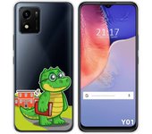 Funda Silicona Transparente para Vivo Y01 diseño Coco Dibujos