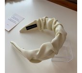 Korean Hair Accessories Solid Color Cotton Crumpled Women's Head Hoop Wide Bezel Makeup Hairbands for Ladies Headwear 2023 New