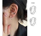 Minimal Glossy Hoop Earrings Silver Color Tiny Cartilage Earrings Piercing Accessory Trendy Small Huggie Female Hoops For Women