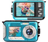 Cámara de Buceo Impermeable de 10FT Pantalla Doble Captura de Fotos de 48MP Video de 2,7 K