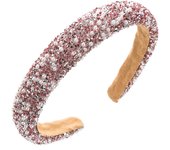 European and American New Sponge Colorful Pearl Water Diamond Hair Accessories Minimalist Pressing Party Headband for Women