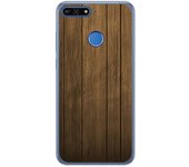 Tumundosmartphone Funda Gel Tpu para Huawei Honor 7A / Y6 2018 Diseño Madera Dibujos
