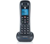 Motorola Cd4001 Negro Teléfono Fijo Inalámbrico Con Pantalla Y Teclado Retroiluminado