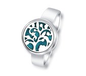 Fashion Tree Of Life Aromatherapy Ring Stainless Steel Spiral Open Perfume Diffuser Locket Heart-Shaped Angel Wing Rings Jewelry