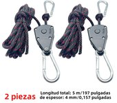 4mm Camping Tent Tie Down Rope Tightener Fastening Pulley Ratchet Hangers Awning Rope Hook Canopy Buckle Rope Tightening Tool