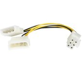 StarTech.com - Cable de 15cm Adaptador de Alimentación de LP4 a PCI Express de 6 Pines para Tarjeta Gráfica LP4PCIEXADAP