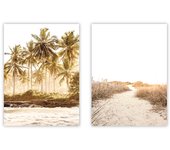 Set de 2 cuadros calidad premium con marco de madera - 30x40 cm o 50x70 cm - POSTER LAB