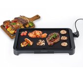 Plancha eléctrica OstarkDom 2000W con termostato ajustable, placas de parrillada asador electrica antiadherentes de doble cara y bandeja de goteo de aceite 57x30x7cm