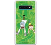 Funda original compatible con Samsung Galaxy S10 Plus - Rick y Morty Fondo Acido