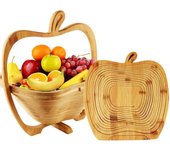 Cesta de frutas plegable Creative para el hogar, cesta de Frutas de Bambú Creative With shape DE LA