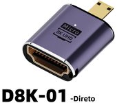 HDMI-Compatible Adapter 90 270 Degree Right Angle Male to Female Converter 8K HD Connector Mini / Micro HDMI-compatible Extender