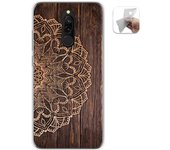 Tumundosmartphone Funda Gel Tpu para Xiaomi Redmi 8 diseño Madera 06 Dibujos