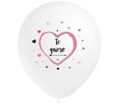 Pack 8 Globos blancos Te Quiero de 95 cm perímetro