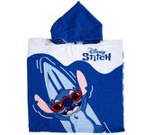 SUN & SURF Poncho Infantil STITCH Licencia Disney Original, Microfibra Rizo, Suave y Absorbente, Ideal para Piscina, Playa o Campo