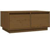 vidaXL Mesa de centro de madera maciza de pino 80x50x35 cm Natural, Blanco, Gris Mesita de Salón o Comedor o Auxiliar Mesa de Café Meuble Salón