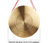 22cm/30cm Hand Gong Cymbals Brass Copper Gong Chapel Opera Percussion Instrument with Round Play Hammer