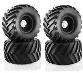 4PCS/Set Wheel Rim&Rubber Tires for 1/10 RC Monster Truck Car Tamiya HSP HPI Kyosh  HPI Tamiya Kyosho