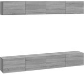 vidaXL Muebles de TV 4 piezas 100x30x30 cm, Mueble de Salon, Mueble TV, Mueble TV salon, Mesa de TV, Mueble tele