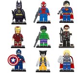 8 Pcs Marvel Avengers Super Hero Comic Building Block Figures Dc Minifigure Toy Gift