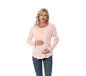 New Maternity Clothes Womens LongSleeve Crew Neck Solid Color Nursed Tops Casual T Shirt For Breastfeeding