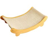 Rascador para Gatos, Cama para Gatos, 2 en 1, de Isal, curvo, resistente a la humedad, resistente a Los arañazo, fácil de Montar, para Gatos de Interior, S