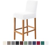 MA Fundas para sillas de Bar de Color sólido, fundas para asientos de taburete de Bar con respaldo corto de Jacquard, fundas para sillas de comedor de tamaño pequeño para banquetes de Hotel，oficina, Hotel, fiesta, sala de estar