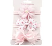 3Pcs Baby Elastic Flower Headband Girls Bows Hair Band Toddler Infants Bowknot Hairband Turban Kids Headwear