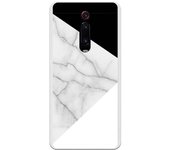 Funda compatible con Xiaomi Mi 9T (Redmi K20) - Be Unique Funda Gel mármol con blanco y negro