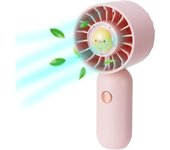 Ventilador de mano, ventilador portáthil, powerful ventilador de mano con 3 velocidades y Badería recargable incorporada, ventilador de maquillaje Liviano recargable por USB para Viajes