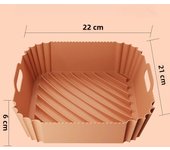21cm Air Fryers Oven Baking Tray Fried Chicken Basket Mat AirFryer Silicone Pot Round Replacemen Grill Pan Accessories Tool