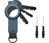 Key Organizer, Compact Keyholder, Anti-Lost Metal Keychain with Airtag Case, Compatible with Apple AirTag Finder Tracker, Alumin