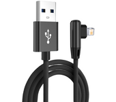 90 Degree USB Cable For iPhone 14 13 12 11 Pro Max X XR 6s 7 8 Plus 2m 3m Lead Mobile Phone Fast Charging Cord Data Charger Wire