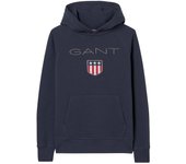 GANT Sudadera para chicos - Teen Boys SHIELD Hoodie, sudadera con capucha, logotipo, uni Shield Hoodie