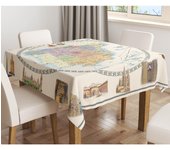 Mantel del mapa de España y Portugal - Calidad de tela tejido antimanchas resinado - 45990-1    mantel por metros; manteles; mantel barato; mantel jardín