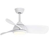 DUPI Ventilador de Techo BEACH con Luz Led | Aspas PVC | Función Verano-Invierno