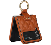 Ring Holder Case for Samsung Galaxy Z Flip 4 Case Leather Luxury Fashion Shockproof Case for Samsung  Z Flip 3 4 Flip5 5G Cover