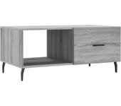 vidaXL Mesa de centro madera contrachapada 90x50x40 cm Blanco, Negro, Blanco brillante Mesita de Salón o Comedor o Auxiliar Mesa de Café Meuble Salón