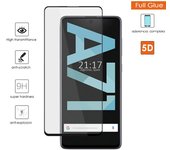 Tumundosmartphone Protector Cristal Templado Completo 5D Full Glue Negro para Samsung Galaxy A71 Vidrio