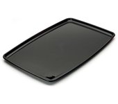 MONOUSO | Bandeja Reutilizable PS Rectangular Dura Negro 30x45cm (5 Uds)