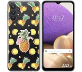 Tumundosmartphone Funda Gel Transparente para Samsung Galaxy A32 5G diseño Piña Dibujos