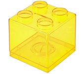 Caja de Ahorro de Dinero en Bloques de Construcción Transparente de Plástico Estuche de Almacenamiento de Monedas Juguete para Niños Regalo de Cambio