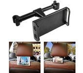 Soporte para tableta/teléfono en el Coche, ajustable y giratorio 360 °, para asiento, color Negro