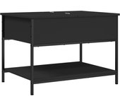 vidaXL Mesa de centro madera ingeniería metal 70x50x50 cm Negro, Roble Sonoma, Roble ahumado Mesita de Salón o Comedor o Auxiliar Mesa de Café Meuble Salón